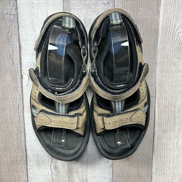 FootJoy FJ GreenJoy Men's Leather Golf Sandals Spikes Tan Beige Size 7M 48786 - Picture 4 of 13